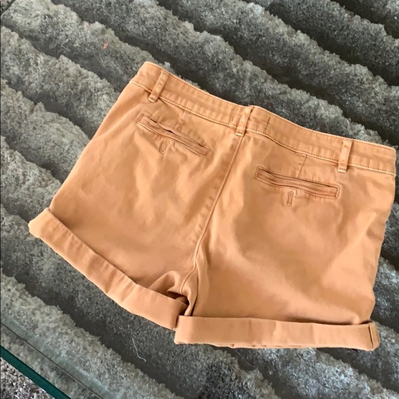 Chino x Anthropologie relaxed flat front tan shorts - Picture 3 of 7